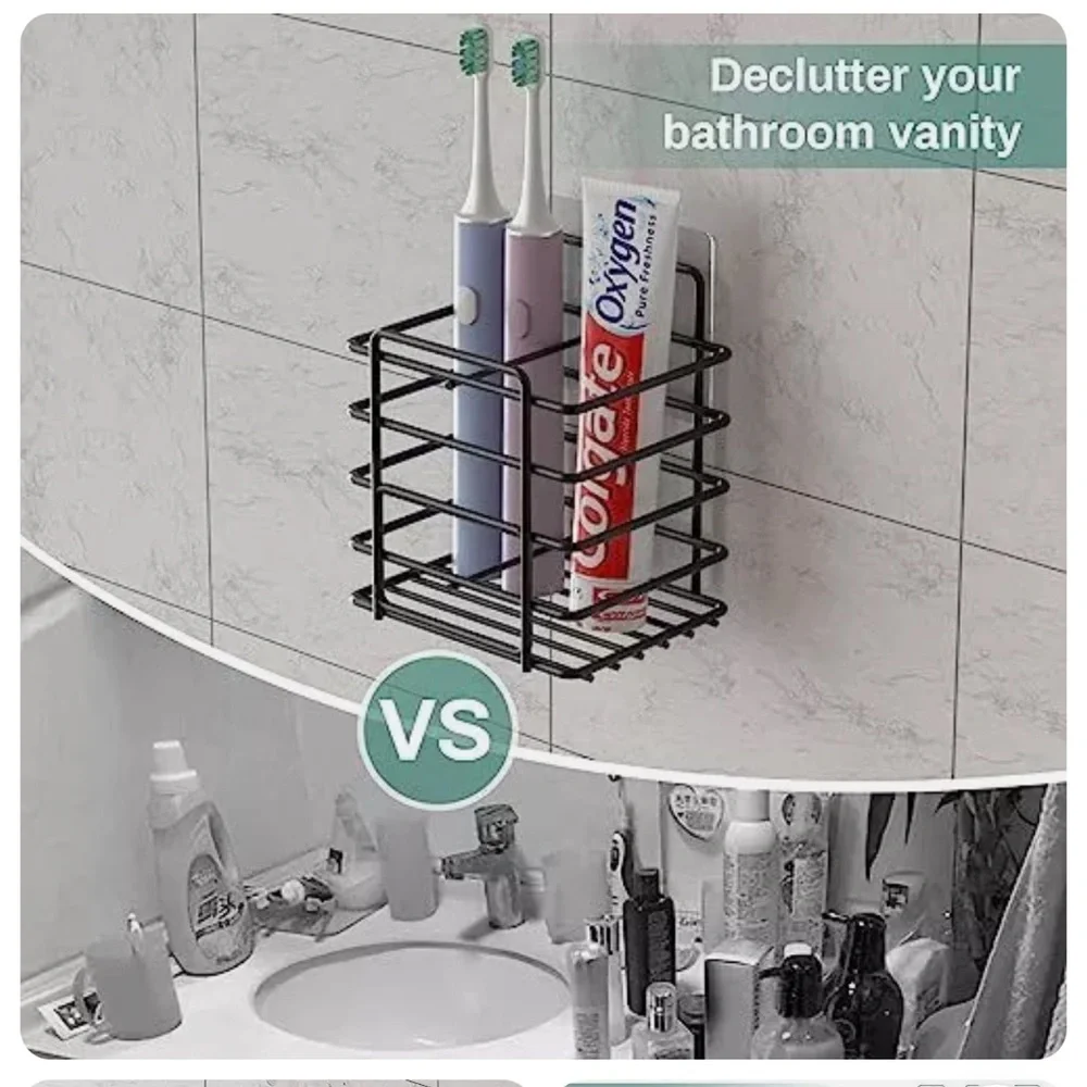 Adhesive Toothbrush Holder Wall Mounted